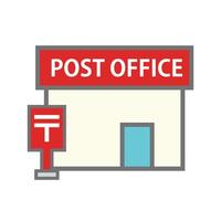Post Office and Post Box. vector