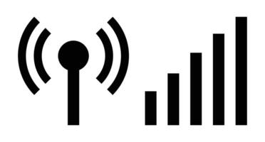 Set of radio wave icons. vector