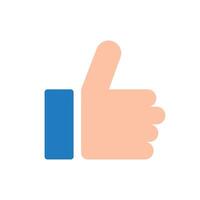mano con pulgar arriba. bueno signo. vector