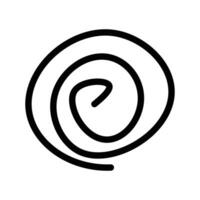 Icon of a line that goes around vector