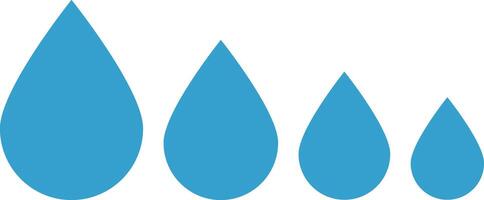 Droplet icon set with different sizes. vector