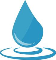 Illustration of drop falling on the surface of water vector