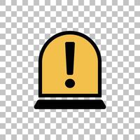 Exclamation icon signifying a warning or caution isolated on a transparent background. . vector