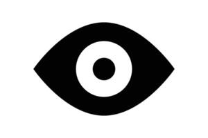 ojo silueta icono. íconos usado para contraseña y oftalmología. vector