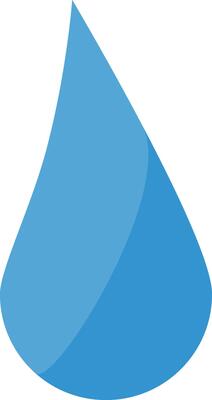 Falling water droplet icon