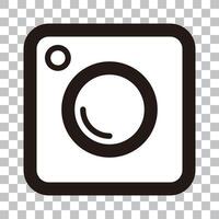 Simple square camera icon vector