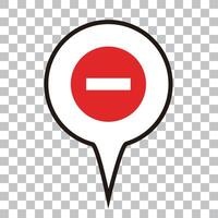 Stop mark icon in a speech balloon vector