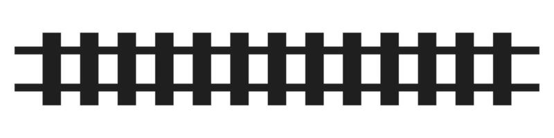 Rails and ladders silhouette icon. vector