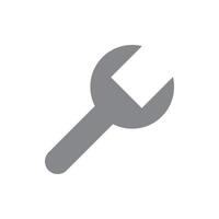Compact spanner icon. Settings icon. vector
