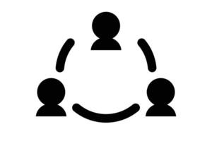 An icon of teamwork. Group and user icons. vector