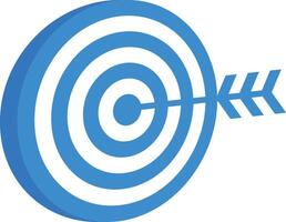 Target and bow and arrow stabbed icons. vector