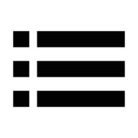 Simple hamburger menu icon. vector