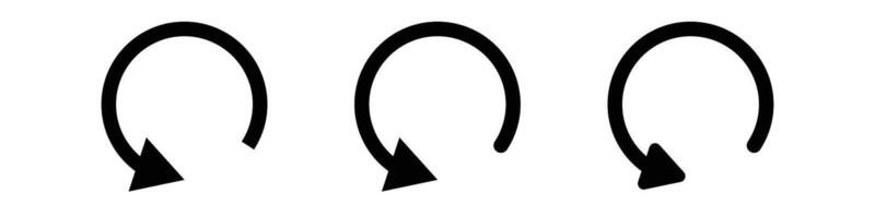 Return arrows. Rotate icons set. vector