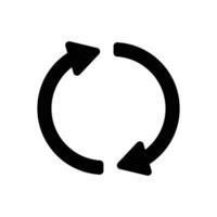 Rotating arrow. Refresh and recycling. vector