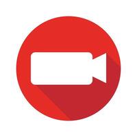 Modern movie camera icon. vector