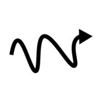 An arrow icon that rises gradually. vector