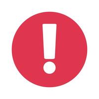 Attention and notification. Exclamation mark icon. vector