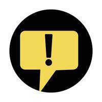 Attention and warning balloon icons. Exclamation mark. vector