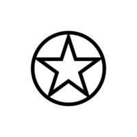 Star icon in a round circle. vector