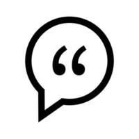 Message icon and double quotation icon. vector