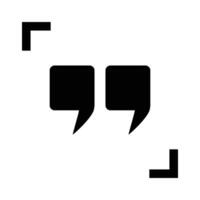Quotation mark icon vector