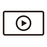 Display and play button icon. vector