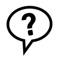 Question mark icon in a speech balloon. vector