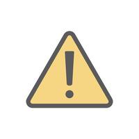 Light-colored warning icon. Exclamation icon that can be used for caution. vector