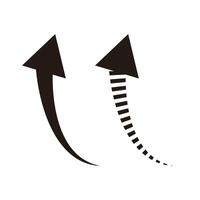 A set of icons for an ascending arrow. vector