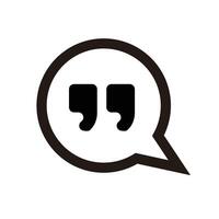 Icon set with double quotation mark and callout. vector