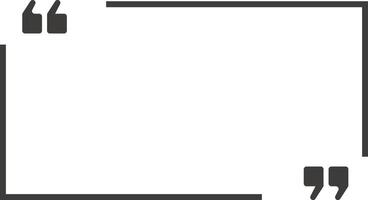 Frame with double quotation marks. vector