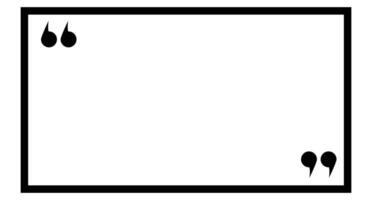 Frame icon with double quotation marks. vector