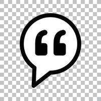 Double quotation marks speech balloon. Quotation marks. vector