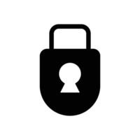 Padlock silhouette icon. Security and lock icon. vector