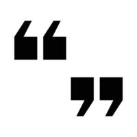 Double quotation icon vector