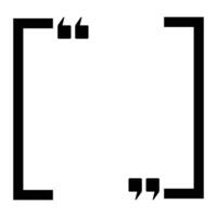 Double quotation marks and parentheses icons. vector