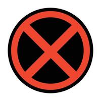 Cross mark. Prohibited, warning. vector