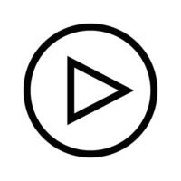 Simple play button icon vector