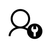 User icon and settings icon. vector