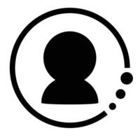 Trendy flat design user profile icon. vector