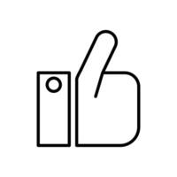 Simple icon with thumbs up. vector