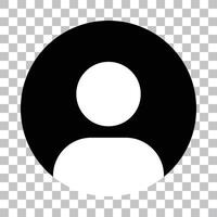 Round user icon vector