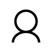 Simple profile icon. Account and user icon. vector