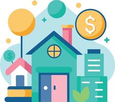 Rent Flat, UI UX vector