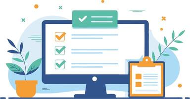 Checklist for customer feedback or choice, customers opinion or comment, questionnaire survey vector