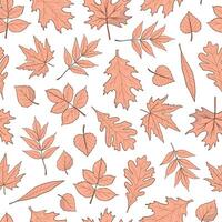 autumn seamless pattern with falling leaves for wallpaper, wrapping paper, digital background, textile prints, scrapbooking, craft projects, covers, stationery, etc. EPS 10 vector