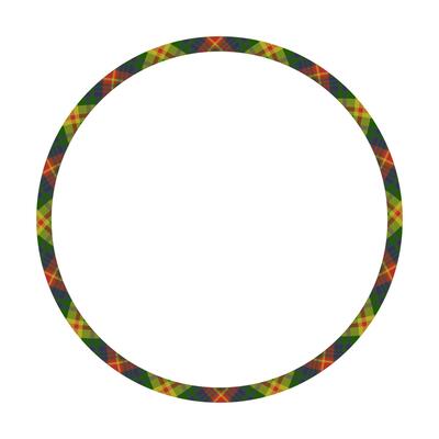 Circle borders and frames . Round border pattern geometric vintage frame design. Scottish tartan plaid fabric texture. Template for gift card, collage, scrapbook or photo album and portrait.