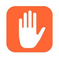 Hand icon for mobile applications. Simple and clear design. illustration vector