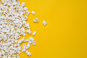 popcorn on a yellow photo