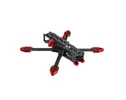 Carbon frame for FPV racing drone isolate on white background. Assembling the quadcopter photo